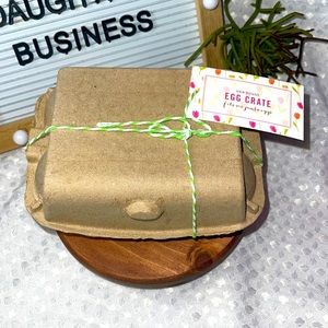 Farm Fresh 6 Egg Holder Crate EMPTY Style Easter DECOR.